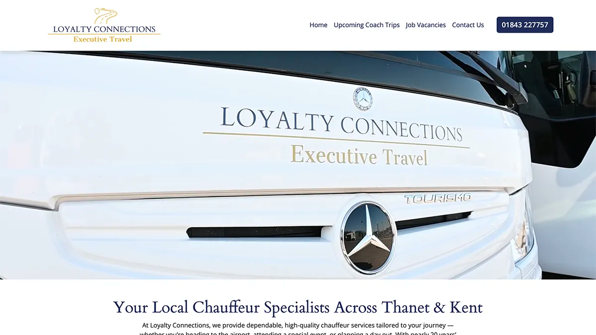 Loyalty Connections website designed by Reputably